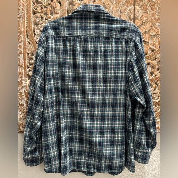 Red Head Men’s Flannel, Teal Plaid, Button Down, Long Sleeve Shirt- size XL - Picture 2 of 6
